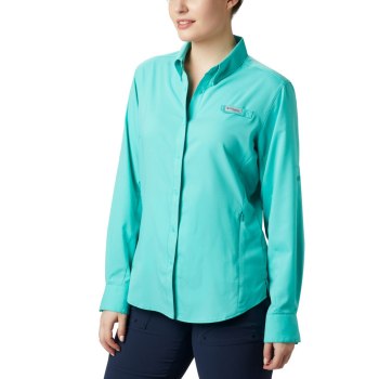 Columbia Overhemd Dames, PFG Tamiami II Long Sleeve Blauw, 29LUERSCF